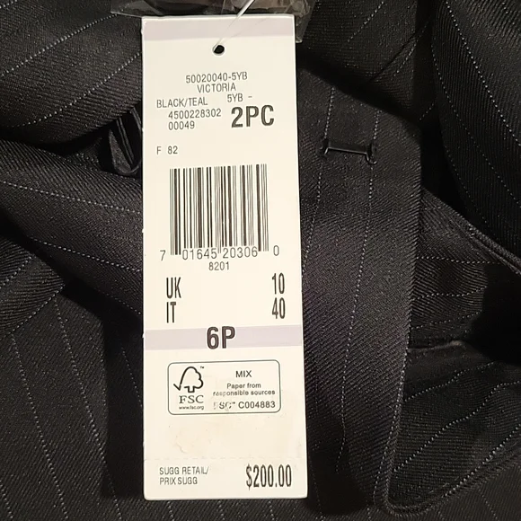 🆕️Evane-Picone Black Pin-Stripe Pant Suit 6P
